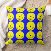 Coussin Joyeux Visages souriants Emoji, Enfants Art, Couss (Couverture)