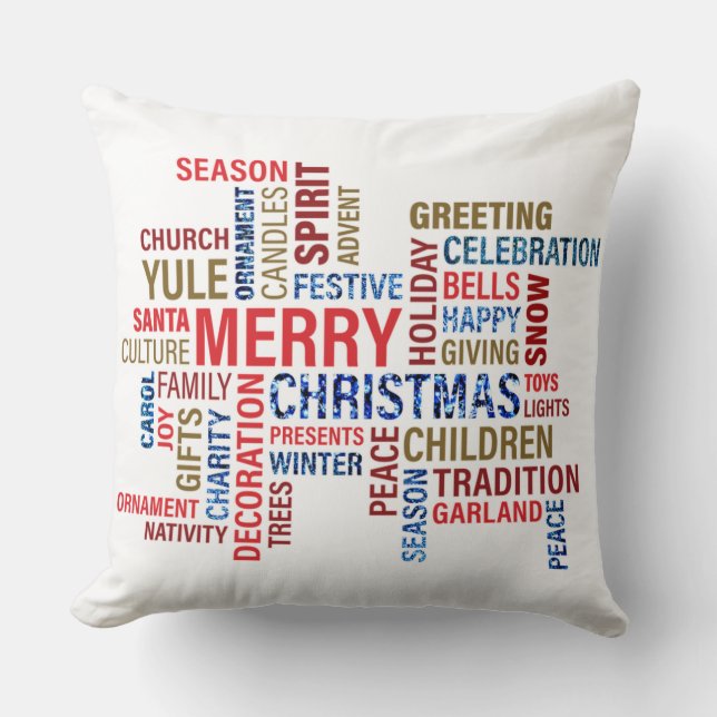 Coussin Joyeux voeux de Noël (Recto)