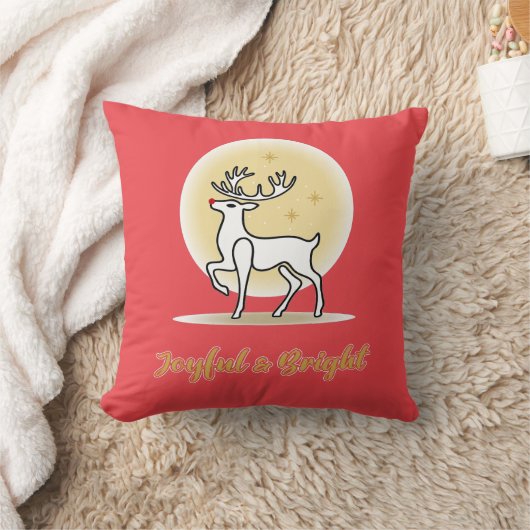 Coussin Joyful & Bright Christmas Reindeer (Couverture)