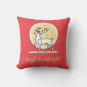 Coussin Joyful & Bright Christmas Reindeer (Recto)