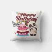 Coussin Joyful Confetti Joyeux voeux d'anniversaire (Recto)