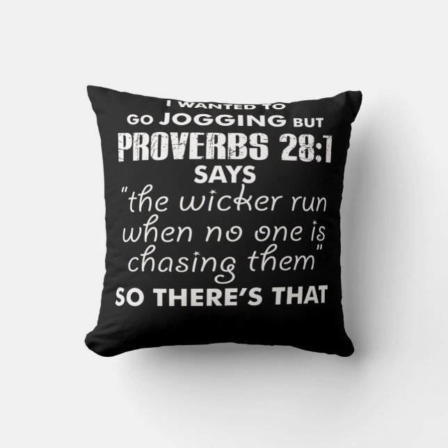 Coussin J'Recherché Aller Jogger Mais Proverbes (Recto)