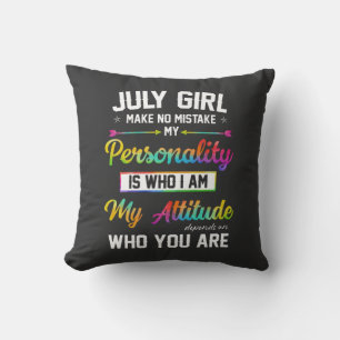 Coussin Juillet fille ne se trompe pas