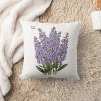 Coussin Juillet Larkspur Bloom - Cadeau d'anniversaire per