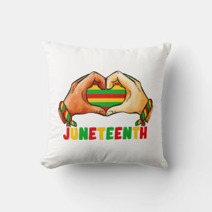 Coussin Juneteenth cœur 