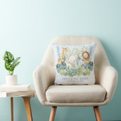 Coussin Jungle Animaux Garçons Bébé Naissance Statistiques (Chaise)