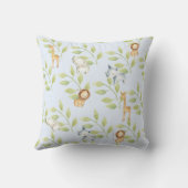 Coussin Jungle Animaux Garçons Bébé Naissance Statistiques (Verso)