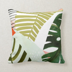 Coussin Jungle Beat Tropical Green