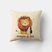 Coussin Jungle & Ice Lion & Penguin | Amis des animaux amu (Verso)