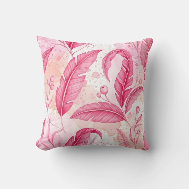 Coussin jungle rose (Recto)