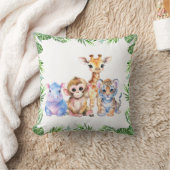 Coussin Jungle tropicale Bébés animaux (Couverture)