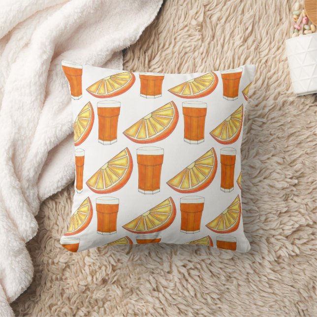 Coussin Jus d'agrumes frais pressé JO tranche de fruits d' (Couverture)