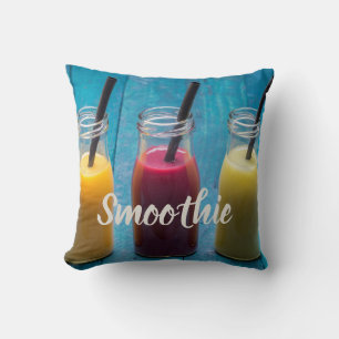 Coussin Jus de smoothie boisson mangue orange kiwi cadeau
