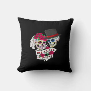 Coussin Jusqu'à ce que la mort nous sépare du crâne
