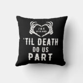 Coussin Jusqu'à ce que la mort nous sépare Initiales des j (Verso)