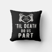 Coussin Jusqu'à ce que la mort nous sépare Initiales des j (Recto)
