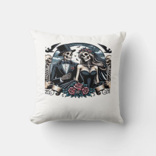 Coussin Jusqu'à la mort nous séparons - Amour gothique