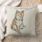 Coussin "Just 5 More Minutes" Sleepy Shiba Inu Nap Art (Couverture)