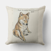 Coussin "Just 5 More Minutes" Sleepy Shiba Inu Nap Art (Recto)