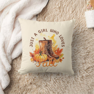 Coussin Just A Girl Who Love Fall - Cosy Autumn Vibes