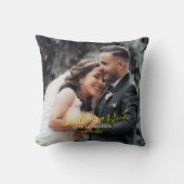 Coussin Just Married Celebrate Love avec personnalisé (Recto)