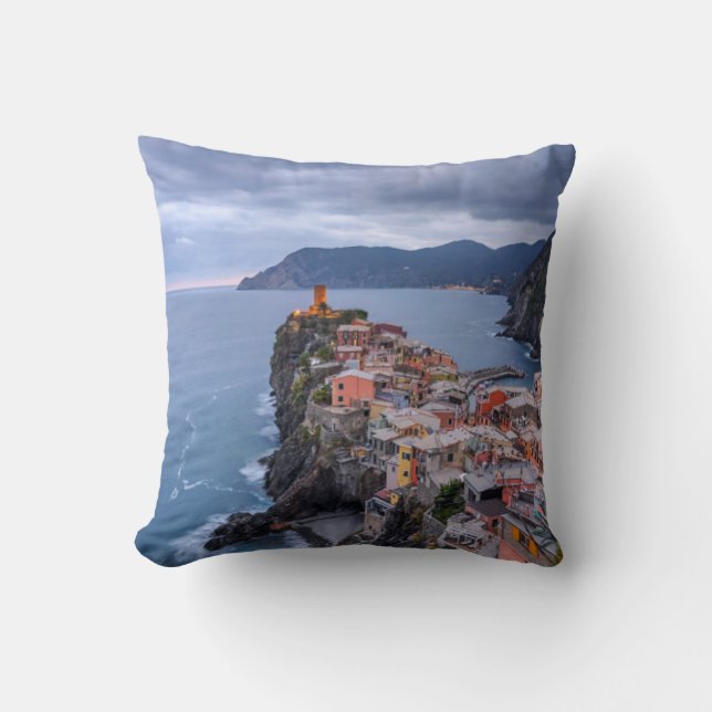 Coussin Juste après le coucher du soleil | Vernazza, (Recto)
