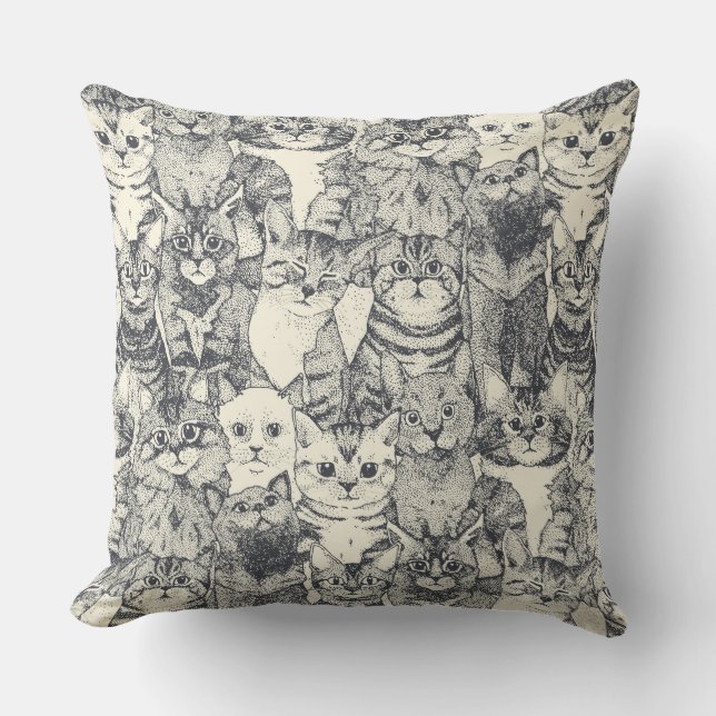 Coussin juste chatons fer (Recto)