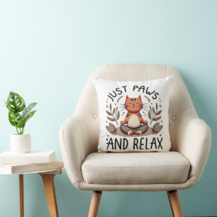 Coussin Juste des pattes et relaxer Yoga Cat