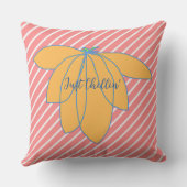 Coussin Juste en train de se détendre Rayure Rouge Blanche (Verso)