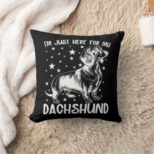 Coussin Juste Ici Pour Mon Cool Amoureux des chiens Dachsh