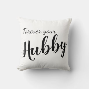 Coussin Juste Marié Amusant Élégant "Pour toujours ton mar