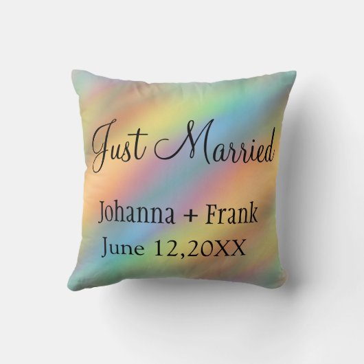 Coussin Juste marié Rainbow (Verso)