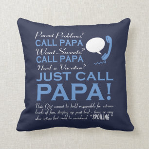 Coussin Juste papa d'appel