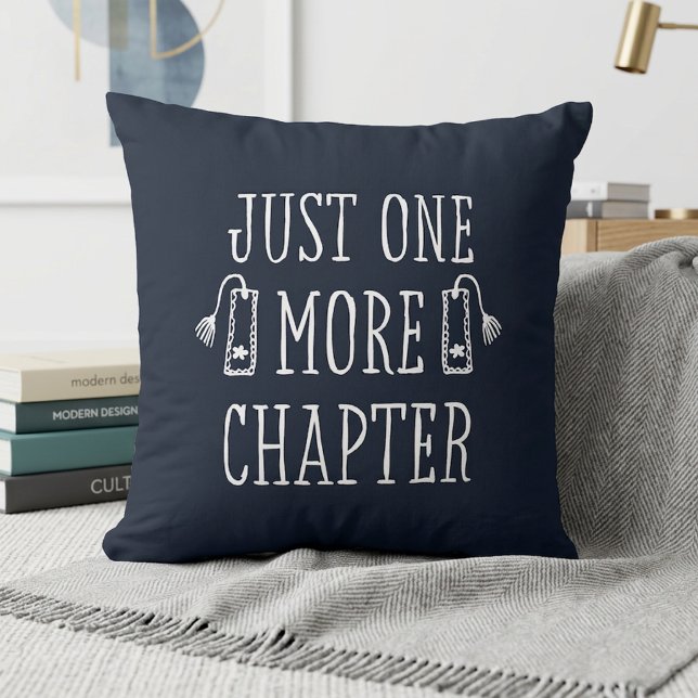 Coussin Juste un chapitre de plus Navy Blue Book Lover (Créateur téléchargé)