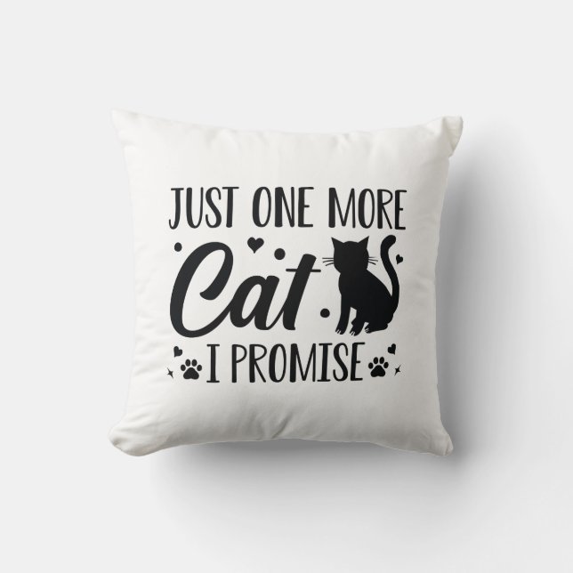 Coussin Juste Un Chat De Plus Je Promets (Recto)
