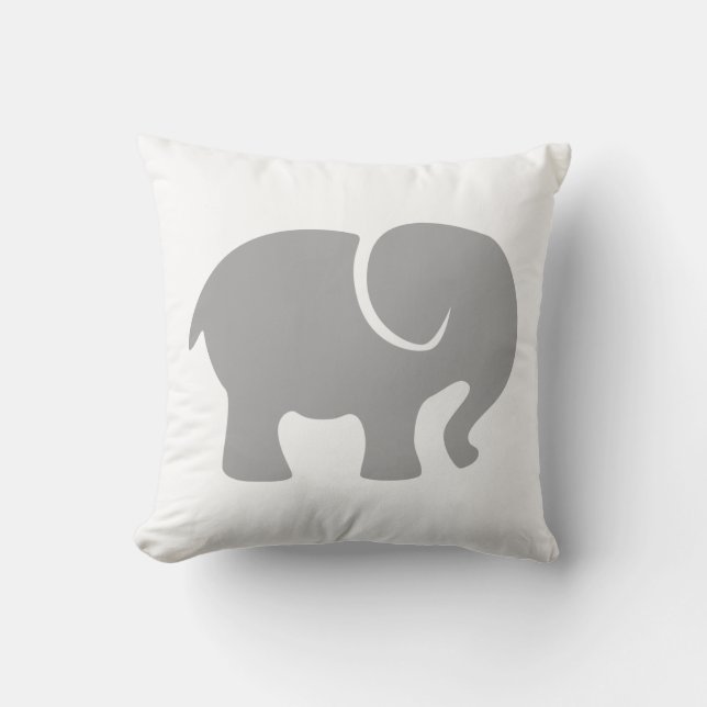 Coussin Juste un éléphant gris (Recto)