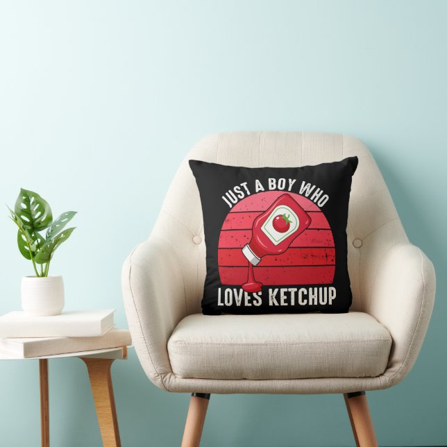 Coussin Juste un garçon qui aime le ketchup (Chaise)