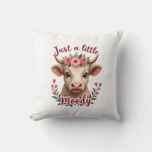 Coussin Juste un peu lunatique vintage fleur de vache des