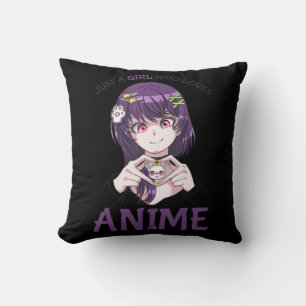 Coussin Juste Une Fille Qui Aime Anime Adolescentes Filles