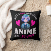 Coussin Juste une fille qui aime Anime et K-Pop (Couverture)