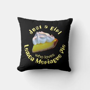 Coussin Juste une fille qui aime la tarte meringue au citr