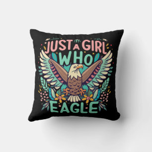 Coussin juste une fille qui aime l'Aigle des Philippines