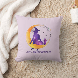 Coussin Juste Une Fille Qui Aime Le Chat
