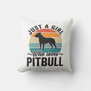Coussin Juste une fille qui aime le design de chien vintag