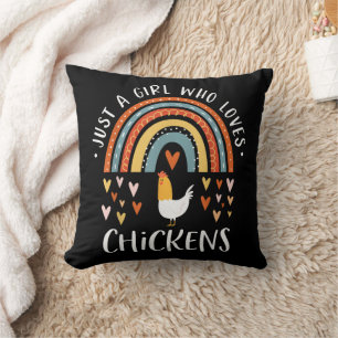 Coussin Juste une fille qui aime les cadeaux arc-en-ciel d