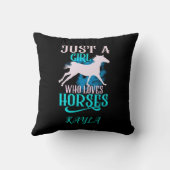 COUSSIN "JUSTE UNE FILLE QUI AIME LES CHEVAUX" PERSONNALIS (Verso)