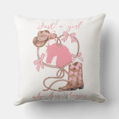 Coussin Juste une fille qui aime les chevaux, Western, Rod (Verso)