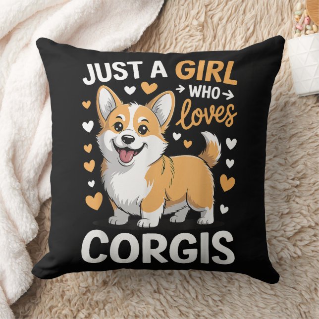 Coussin Juste Une Fille Qui Aime Les Corgis (Couverture)