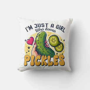 Coussin Juste une fille qui aime les cornichons - Vegan dr