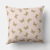 Coussin Juste une fille qui aime les papillons (Verso)